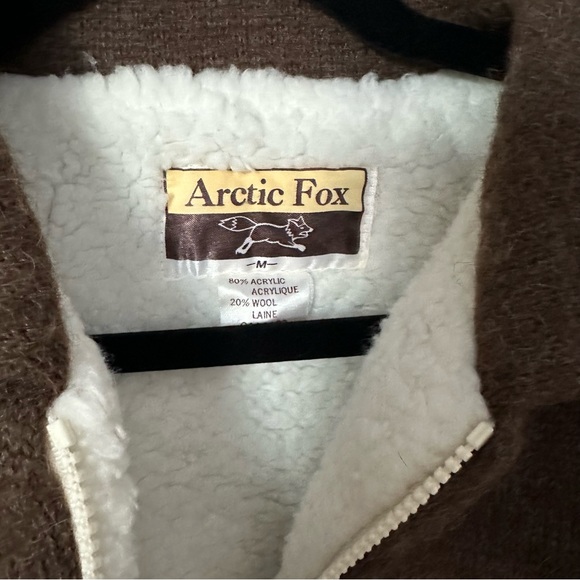 Vintage Arctic Fox Wool Sherpa Zipup Jacket - Picture 8 of 9
